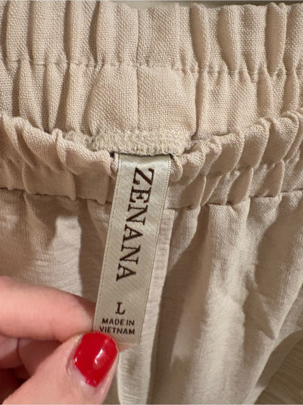 Zenana Woven Airflow / Textured Wide-Leg Crop Pants - Large- NWOT - Picture 5 of 6